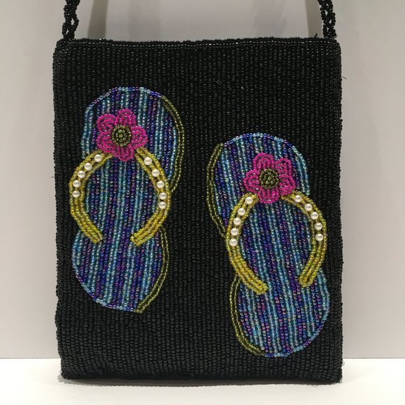 BEADED FLIP FLOP CROSS BODY BAG - Picture 15 of 15